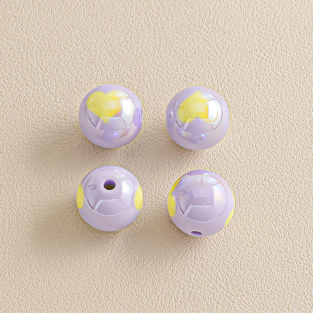 16mm Macaron heart beads DIY phone strap, bag chain, keychain, beaded pen