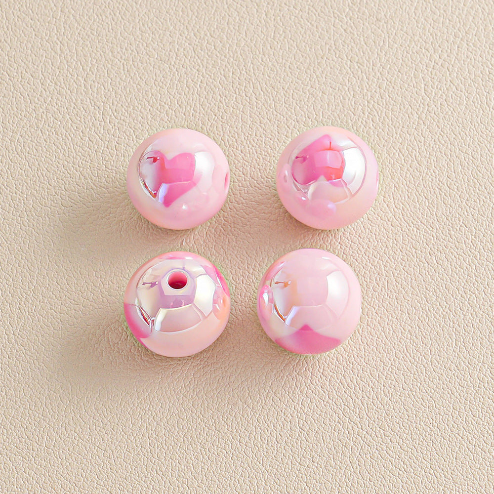 16mm Macaron heart beads DIY phone strap, bag chain, keychain, beaded pen