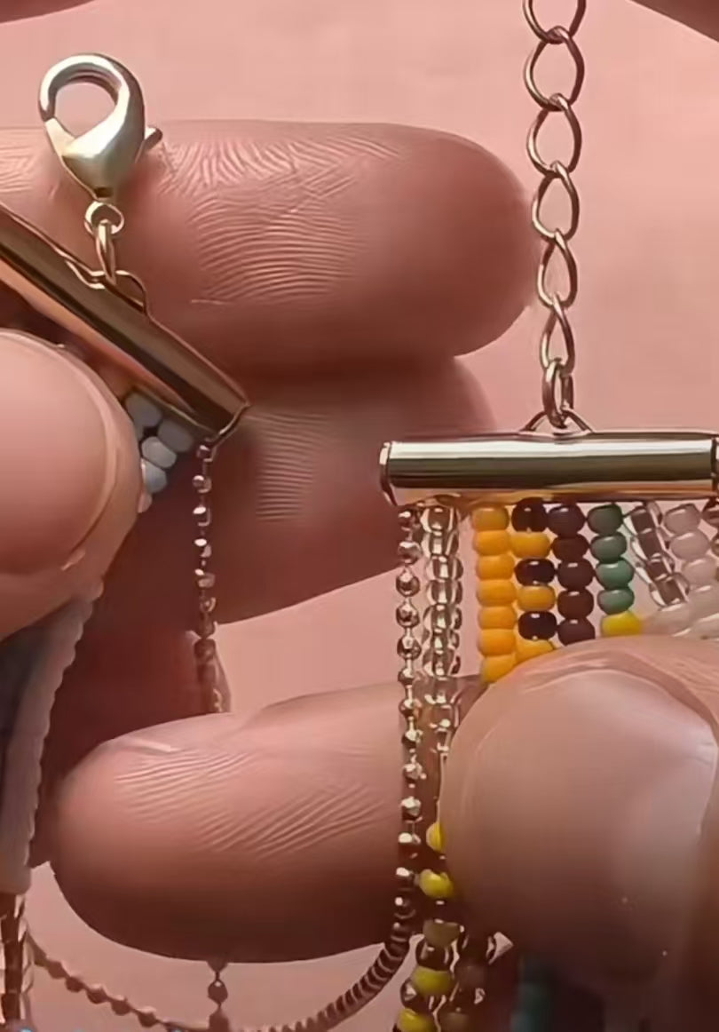 Stainless steel ball chain clasp, Earring tassel connector tube, Single-groove slide tube clasp