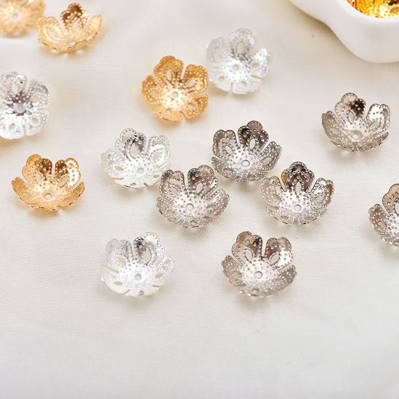 Openwork Floral Cap DIY Handmade Beaded Hat Beaded Jewelry Accessories