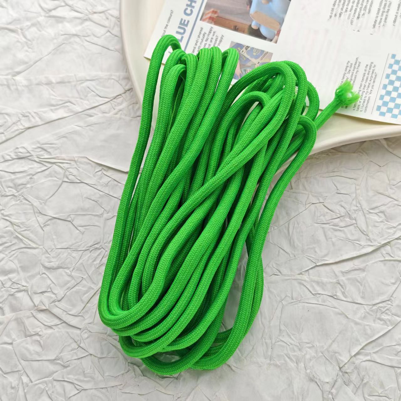 5mm Colored polyester braided cord, phone lanyards, keychain cord