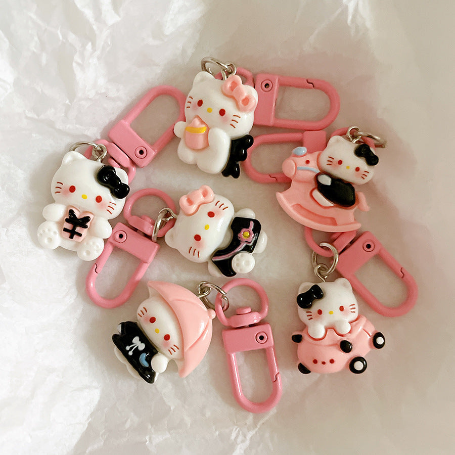cute cartoon charms, keychains, girly bag charms, backpack accessories, girl gifts