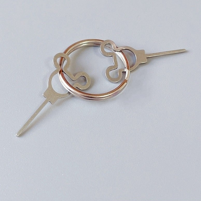 stainless steel SIM card ejector pin 304 compatible with Apple and Android phones