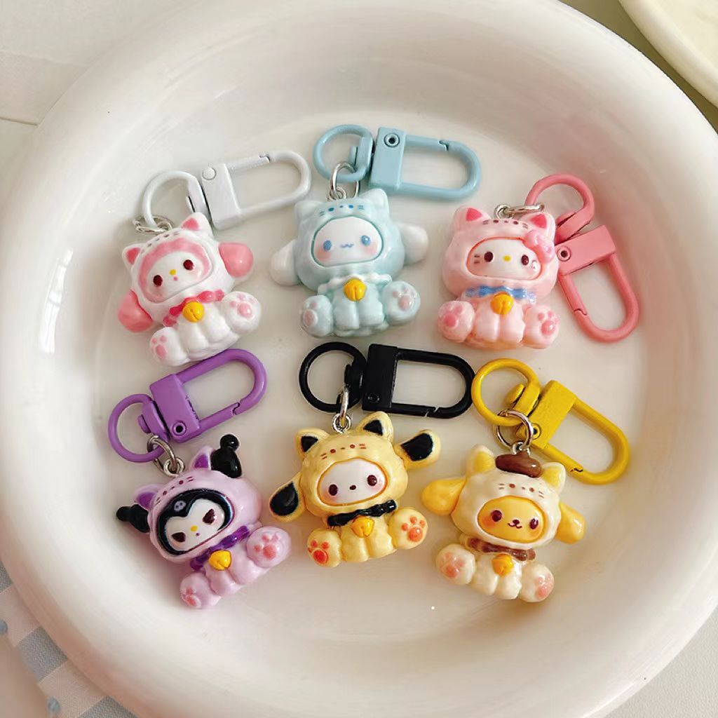 cute cartoon charms, keychains, girly bag charms, backpack accessories, girl gifts