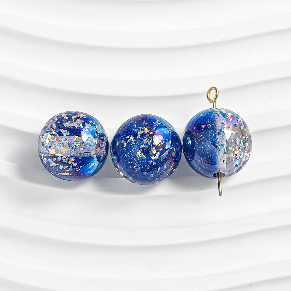 16mm Galaxy bead, Gradient Laser bead DIY Phone Chains, Key Chains, Beadable Pens
