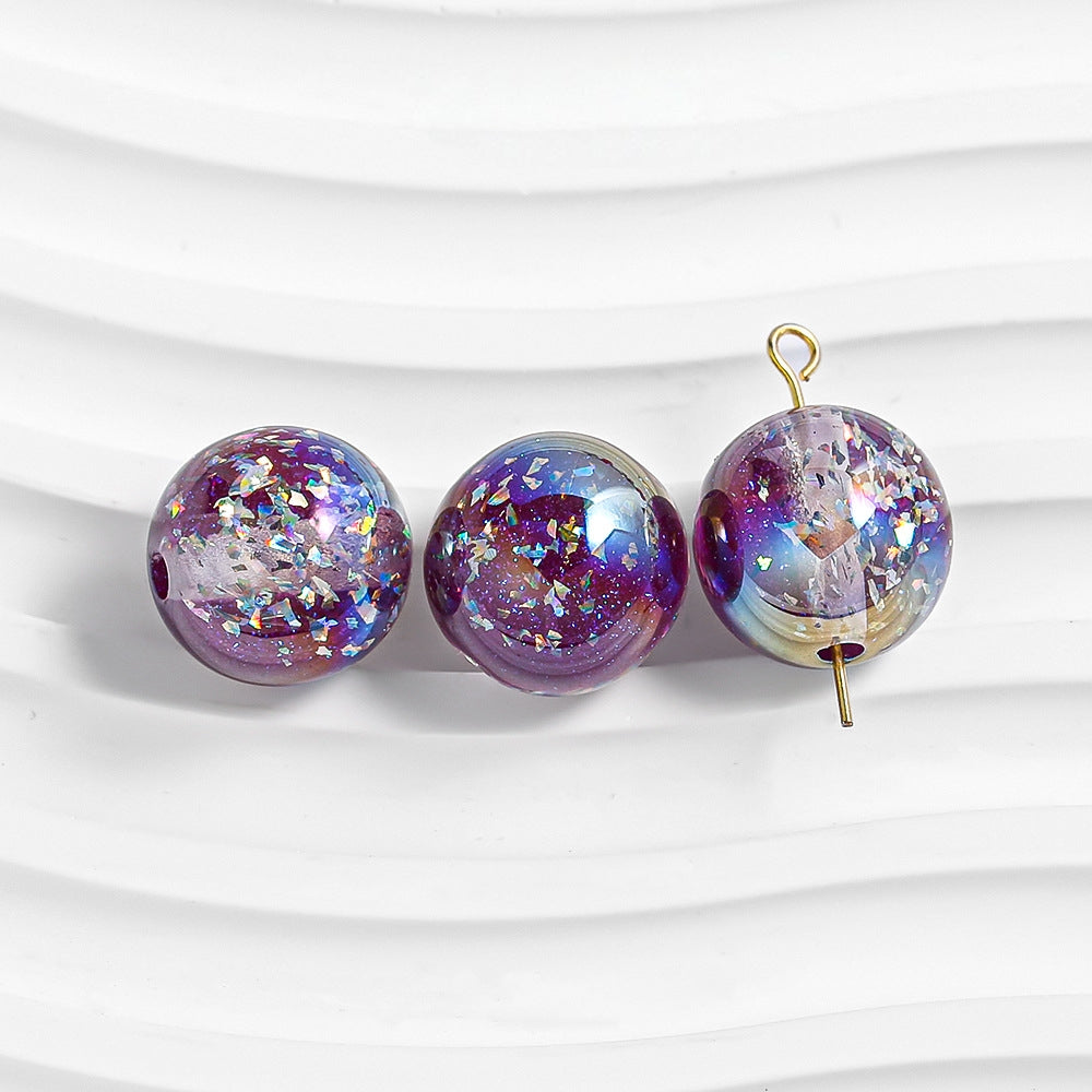 16mm Galaxy bead, Gradient Laser bead DIY Phone Chains, Key Chains, Beadable Pens