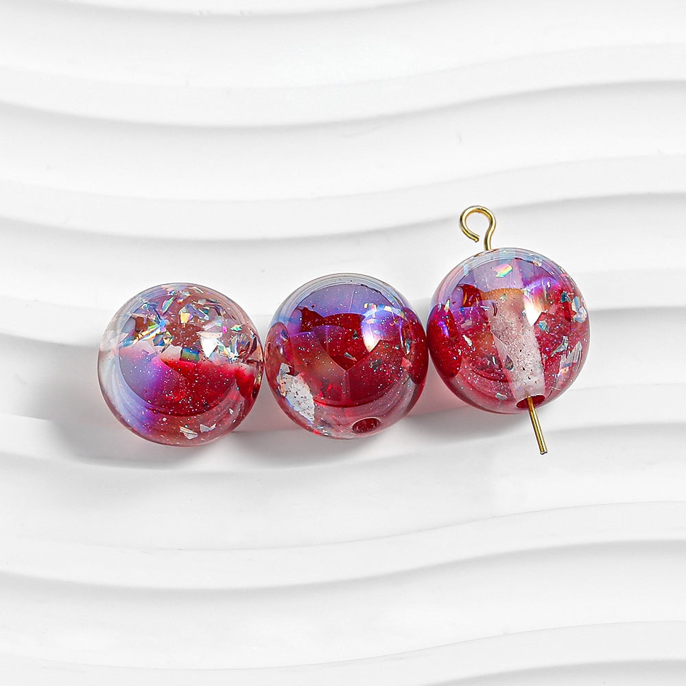 16mm Galaxy bead, Gradient Laser bead DIY Phone Chains, Key Chains, Beadable Pens