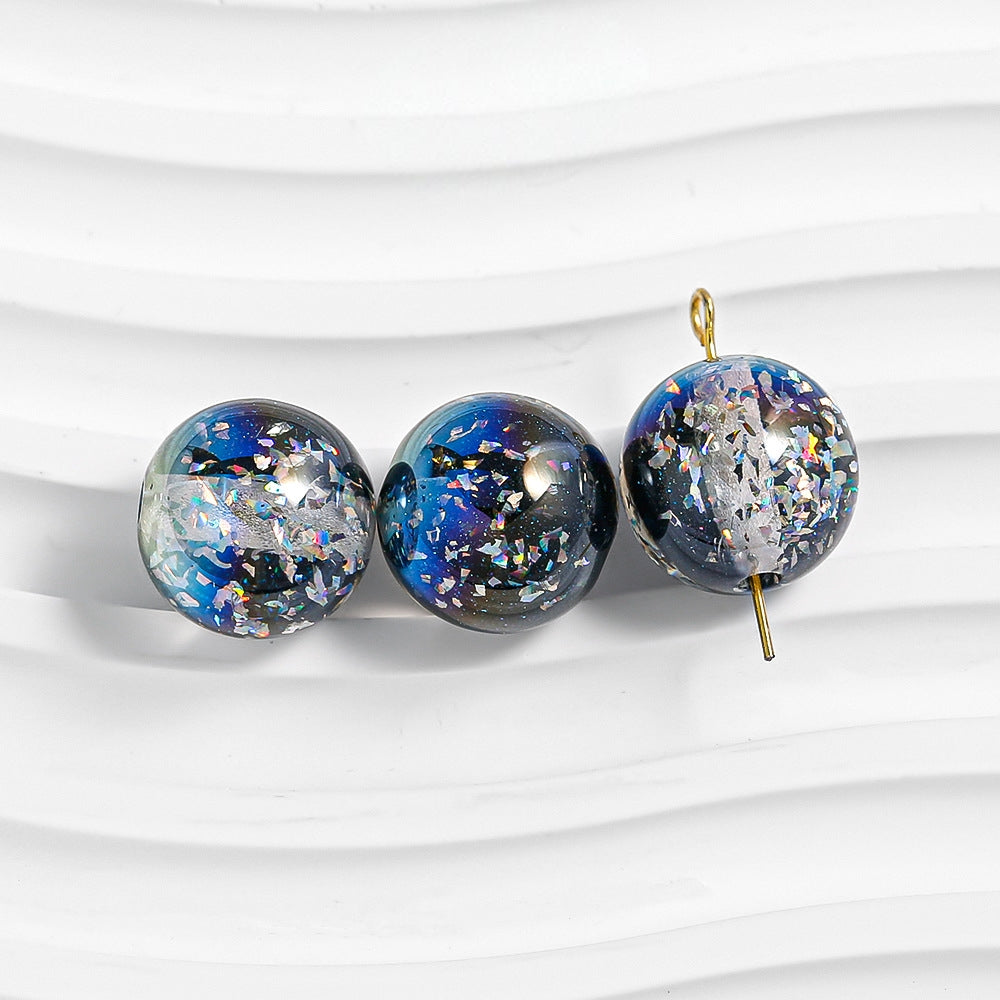 16mm Galaxy bead, Gradient Laser bead DIY Phone Chains, Key Chains, Beadable Pens