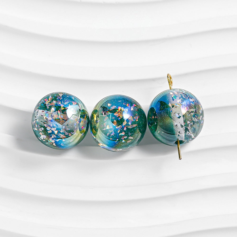 16mm Galaxy bead, Gradient Laser bead DIY Phone Chains, Key Chains, Beadable Pens