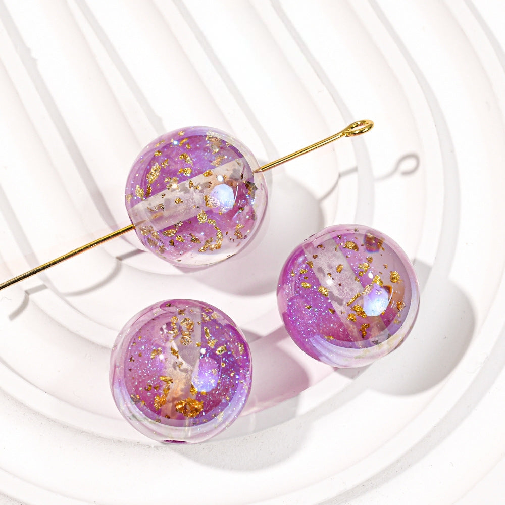 16mm Galaxy bead, Gradient Laser bead DIY Phone Chains, Key Chains, Beadable Pens