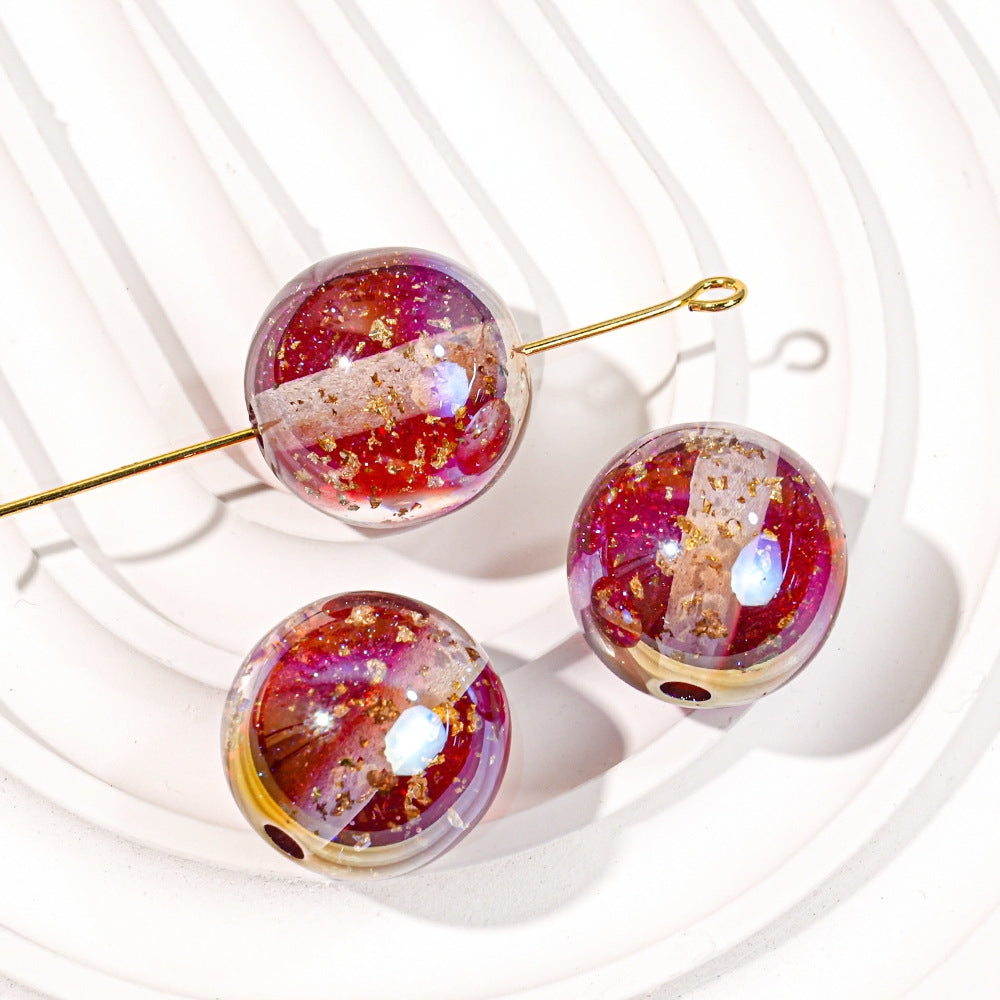 16mm Galaxy bead, Gradient Laser bead DIY Phone Chains, Key Chains, Beadable Pens