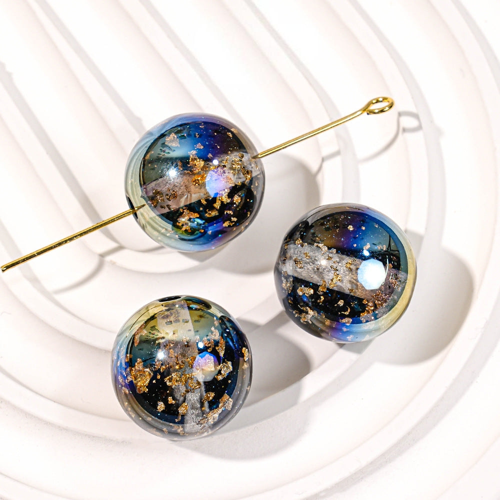 16mm Galaxy bead, Gradient Laser bead DIY Phone Chains, Key Chains, Beadable Pens