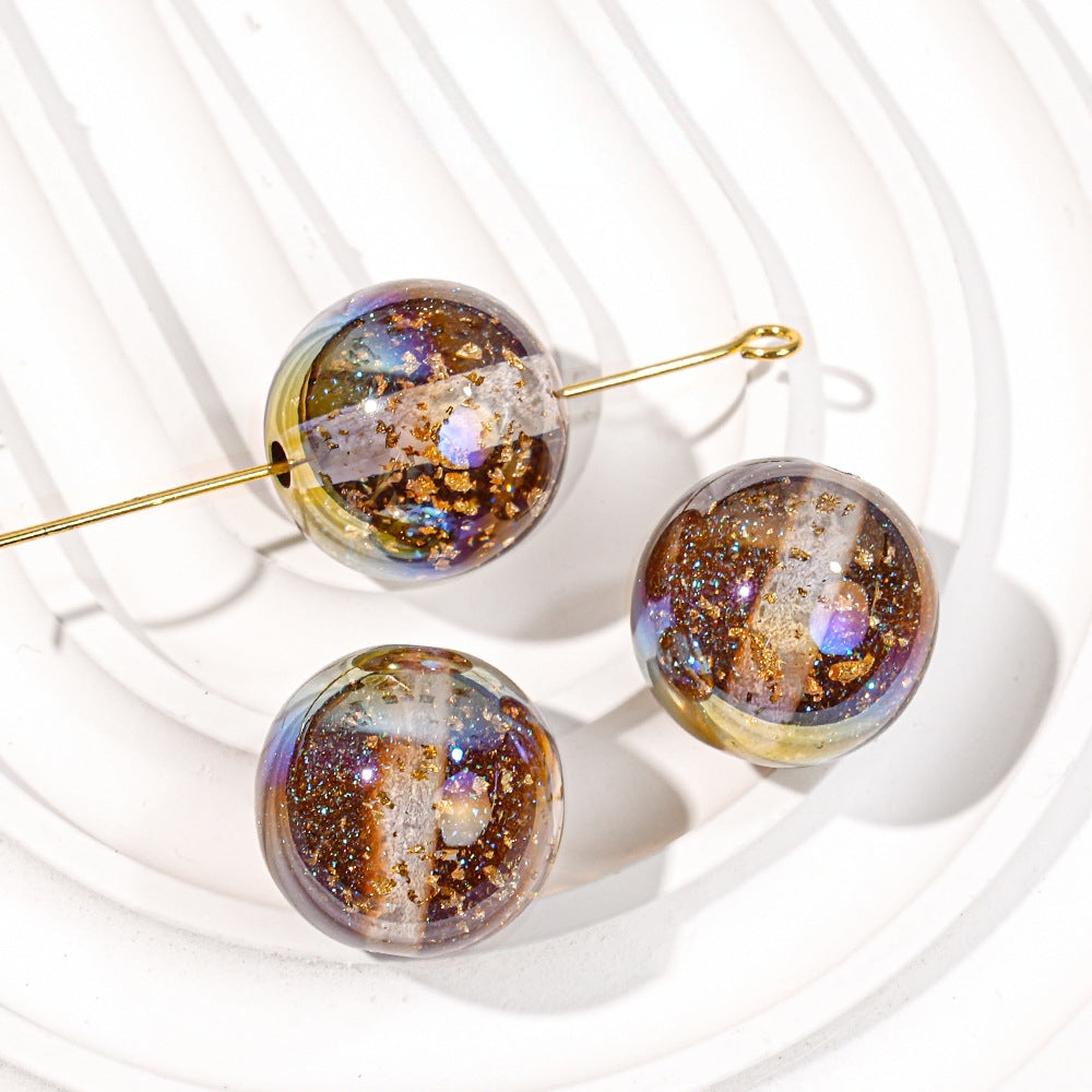 16mm Galaxy bead, Gradient Laser bead DIY Phone Chains, Key Chains, Beadable Pens