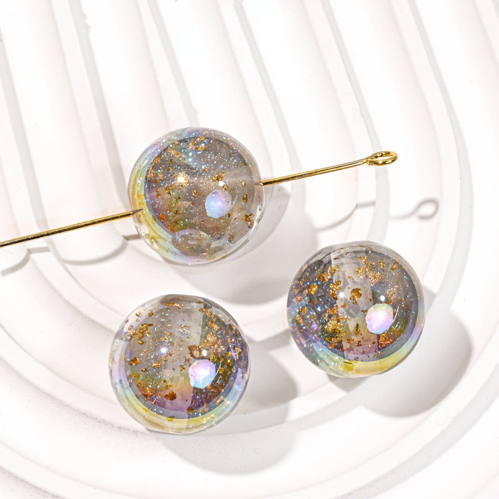 16mm Galaxy bead, Gradient Laser bead DIY Phone Chains, Key Chains, Beadable Pens