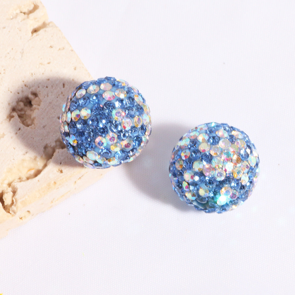 16mm Shimmering Clay Colorful rhinestone Bead DIY Phone Chain, Keychain, Bag Chain and Beadable Pen