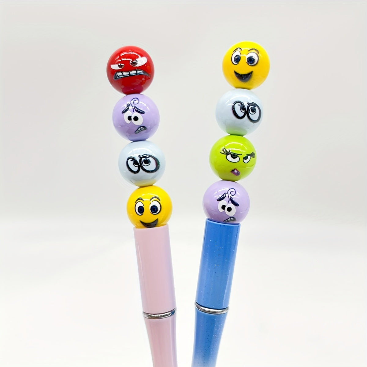 16mm Cute and Playful Emoji Beads DIY Phone Chains, Key Chains, and Beaded Pens