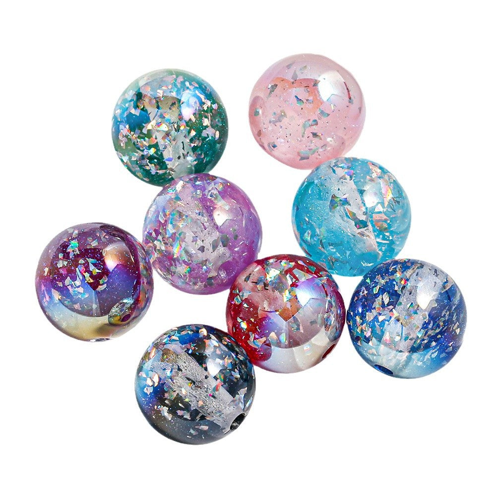 16mm Galaxy bead, Gradient Laser bead DIY Phone Chains, Key Chains, Beadable Pens
