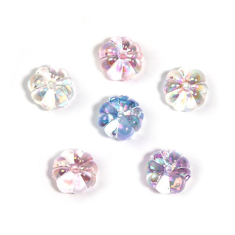 16mm High-Transparency Iridescent Pumpkin Bead, Acrylic Lantern Bead, DIY Stringing Bead Pen, PhoneChain, KeyChain