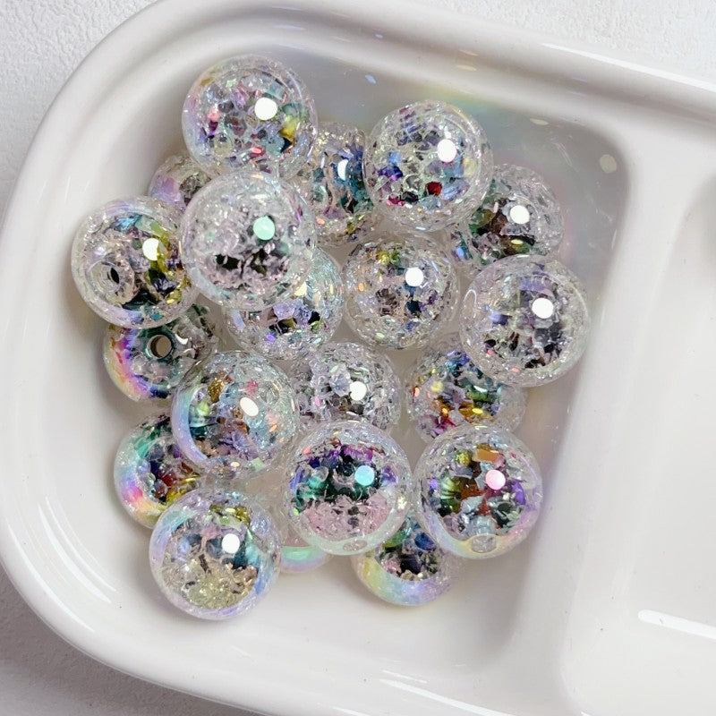 16mm crackled Beads DIY Phone Chain, Keychain, Bag Chain, Car Ornament, Beaded Pen