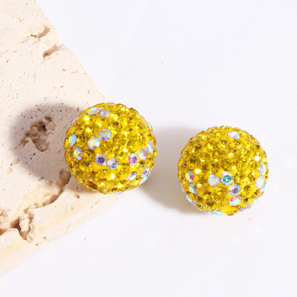 16mm Shimmering Clay Colorful rhinestone Bead DIY Phone Chain, Keychain, Bag Chain and Beadable Pen