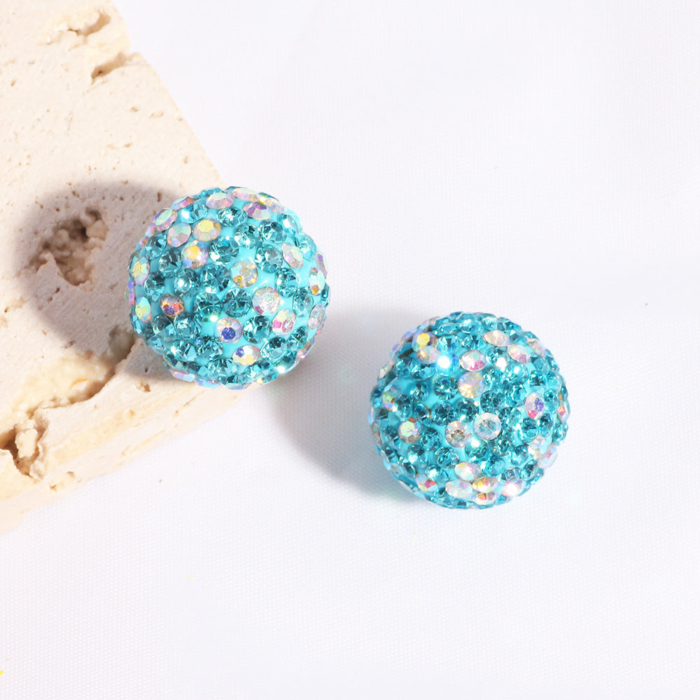 16mm Shimmering Clay Colorful rhinestone Bead DIY Phone Chain, Keychain, Bag Chain and Beadable Pen