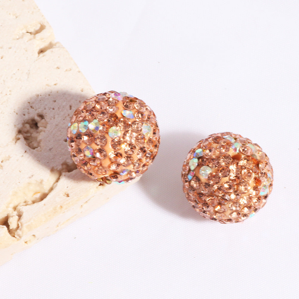 16mm Shimmering Clay Colorful rhinestone Bead DIY Phone Chain, Keychain, Bag Chain and Beadable Pen