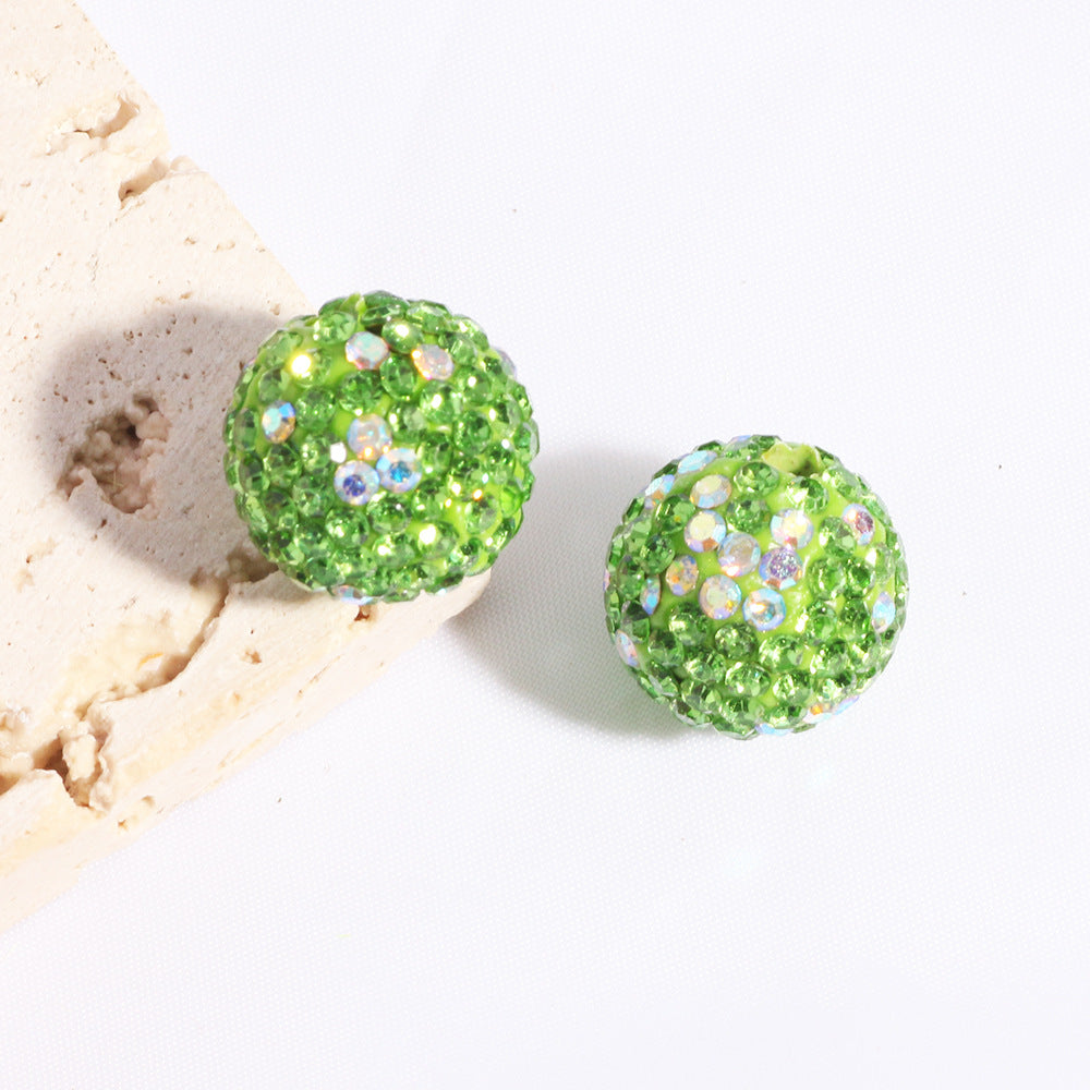 16mm Shimmering Clay Colorful rhinestone Bead DIY Phone Chain, Keychain, Bag Chain and Beadable Pen
