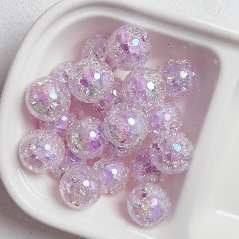 16mm crackled Beads DIY Phone Chain, Keychain, Bag Chain, Car Ornament, Beaded Pen