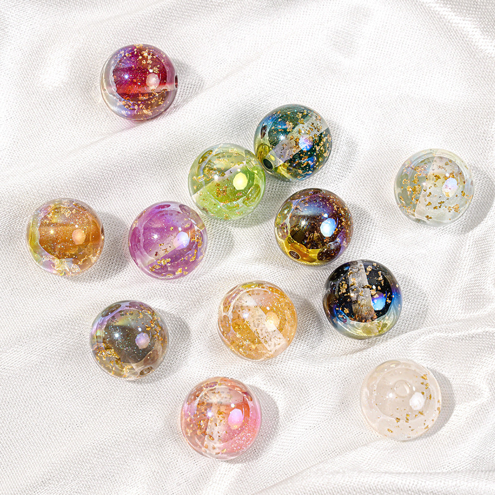 16mm Galaxy bead, Gradient Laser bead DIY Phone Chains, Key Chains, Beadable Pens