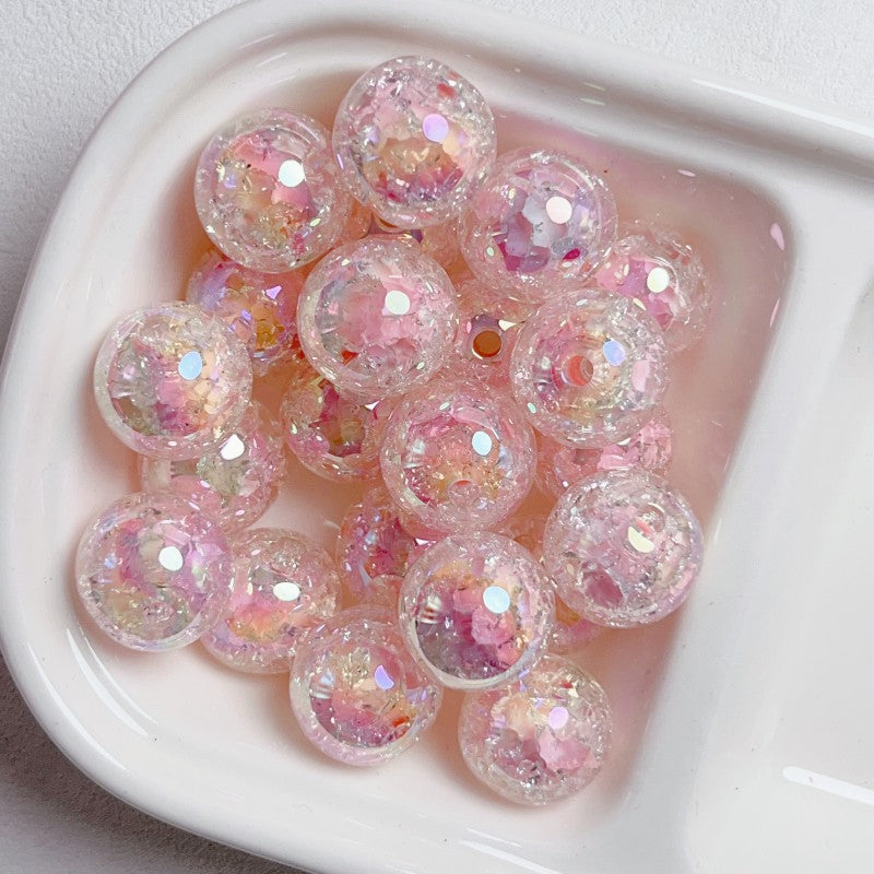 16mm crackled Beads DIY Phone Chain, Keychain, Bag Chain, Car Ornament, Beaded Pen