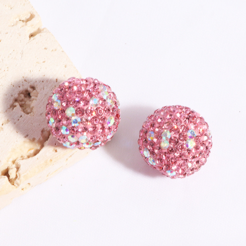 16mm Shimmering Clay Colorful rhinestone Bead DIY Phone Chain, Keychain, Bag Chain and Beadable Pen