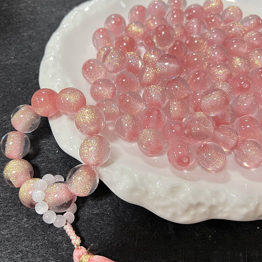 16mm fine glitter Beads DIY Phone Strap, Key Chain, Bag Chain, Beaded Pen