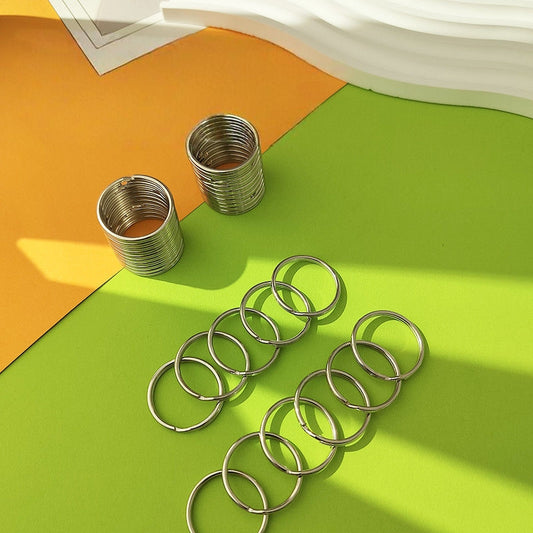 Stainless Steel Double-Layer Open Ring, DIY Keychain, Phone Chain, Handmade Jewelry Accessories