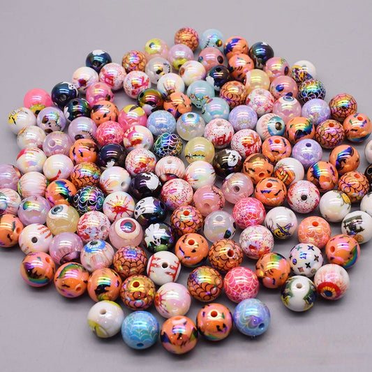 16mm Halloween-Themed Beads DIY Phone Strap Keychain Beaded Pen