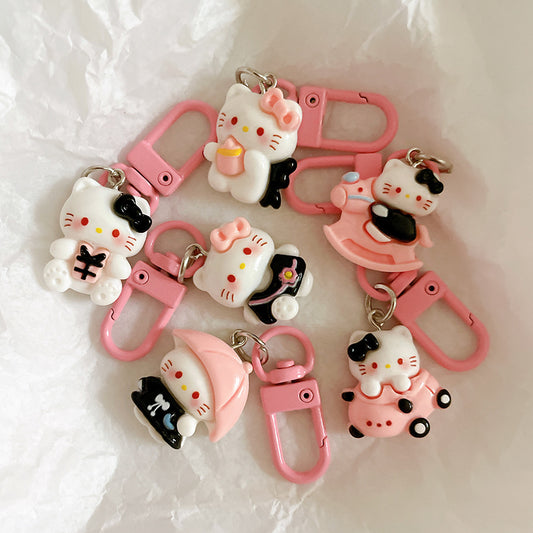 cute cartoon charms, keychains, girly bag charms, backpack accessories, girl gifts