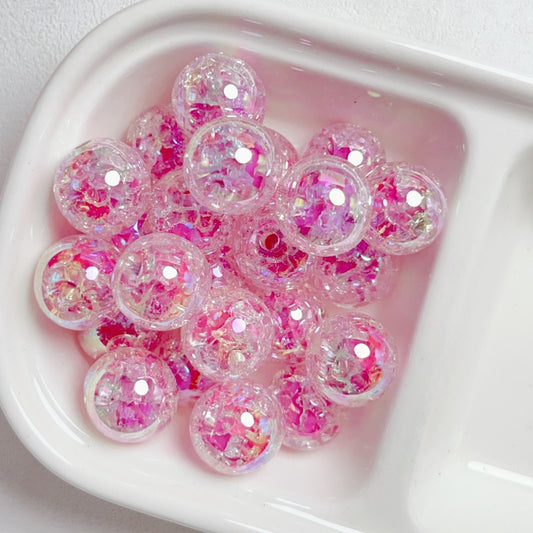 16mm crackled Beads DIY Phone Chain, Keychain, Bag Chain, Car Ornament, Beaded Pen