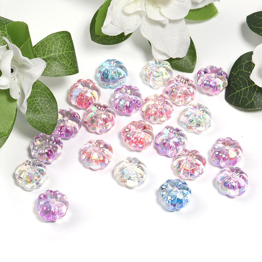 16mm High-Transparency Iridescent Pumpkin Bead, Acrylic Lantern Bead, DIY Stringing Bead Pen, PhoneChain, KeyChain