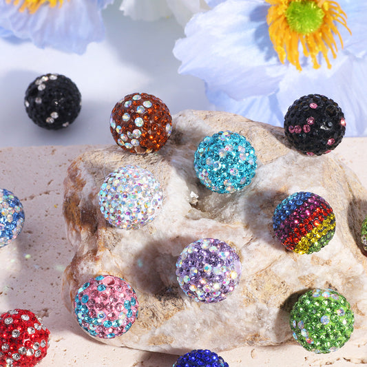 16mm Shimmering Clay Colorful rhinestone Bead DIY Phone Chain, Keychain, Bag Chain and Beadable Pen